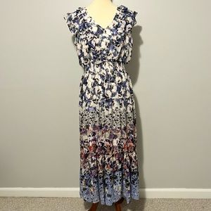 Gabby Skye Floral Tiered Maxi Dress